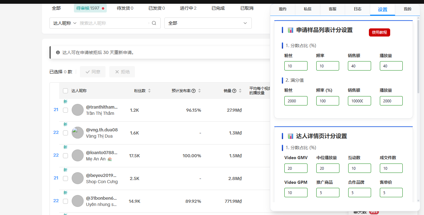send creators message